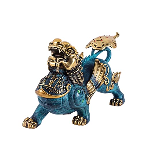 JUNCHENG1008 Schreibtischdeko Brass Wealth Brave Ornaments Wohnzimmer Eingang Büro Weinschrank Dekorationen Tischdekorationen(37 * 13 * 23cm) von JUNCHENG1008