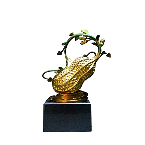JUNCHENG1008 Schreibtischdeko Good Thing Erdnuss-Eingangsverzierung aus Messing, Wohnzimmer, Schlafzimmer, Nachttisch, dekorative Schreibtisch-Ornamente Tischdekorationen von JUNCHENG1008