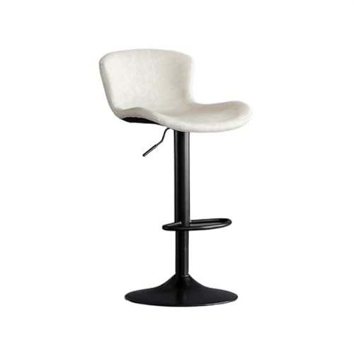 JUNCHENG1008 barhocker (60-80 cm) Fashion Lift Einfacher Barhocker Moderner Haushalts-Hocker Hocker Leichte Luxus-Rückenlehne Eisen-Drehstuhl barhocker mit lehne(Weiß) von JUNCHENG1008