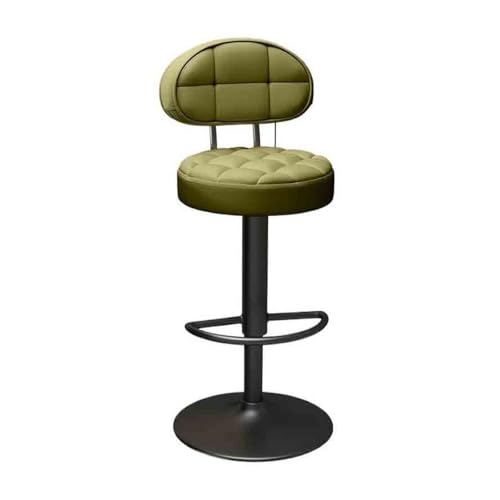 JUNCHENG1008 barhocker 360 Grad drehbarer Barstuhl mit Liftfunktion, hohe Rückenlehne, Barstuhl, Kücheninseltisch, Esszimmerstuhl barhocker mit lehne(Green) von JUNCHENG1008