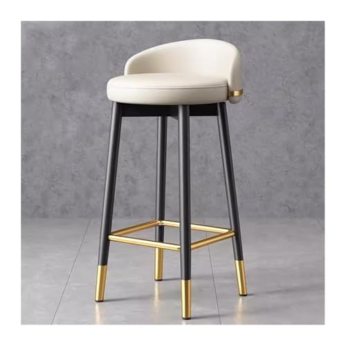 JUNCHENG1008 barhocker Barstühle Moderne und minimalistische Barstühle Rückenlehnen Barhocker Haushaltsbarstühle Eisenstühle Leichte Luxus-Registrierkassen Hocker mit hohen Füßen barhocker mit lehne von JUNCHENG1008