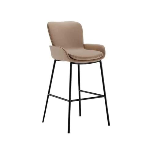 JUNCHENG1008 barhocker Einfacher Barhocker Home Island 75cm Hochhocker Leichter Luxus Moderner Bartheke Hochstuhl barhocker mit lehne(Beige) von JUNCHENG1008
