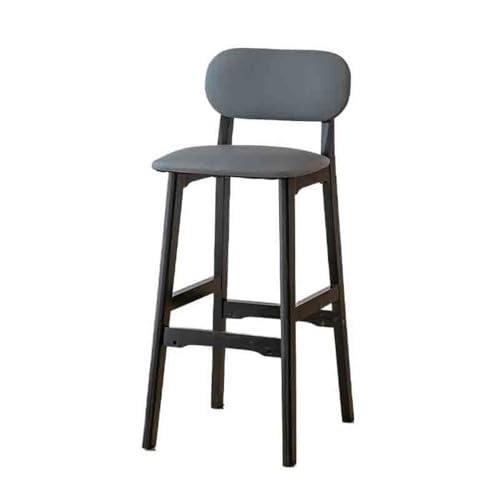 JUNCHENG1008 barhocker Home Island Tisch Rückenlehne Hoher Hocker Massivholz Rezeption Kassierer Stuhl Europäischer Barstuhl Barhocker barhocker mit lehne(Grigio) von JUNCHENG1008