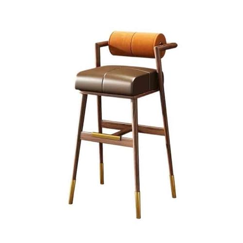 JUNCHENG1008 barhocker Leichter Luxus-Barhocker aus Holz, Barhocker, Barhocker vorne, einfache Barhocker im Retro-Stil, skandinavische Hochstühle barhocker mit lehne von JUNCHENG1008
