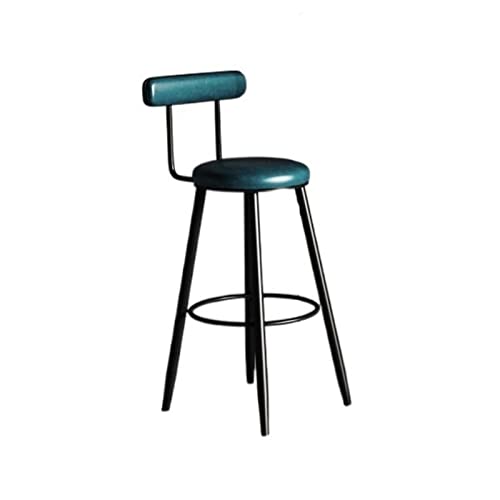 JUNCHENG1008 barhocker Nordische Barstühle, Haushalts-Hocker, Moderne Mode-Esszimmerstühle for Cafés, Bars und Restaurants barhocker mit lehne(Blue) von JUNCHENG1008