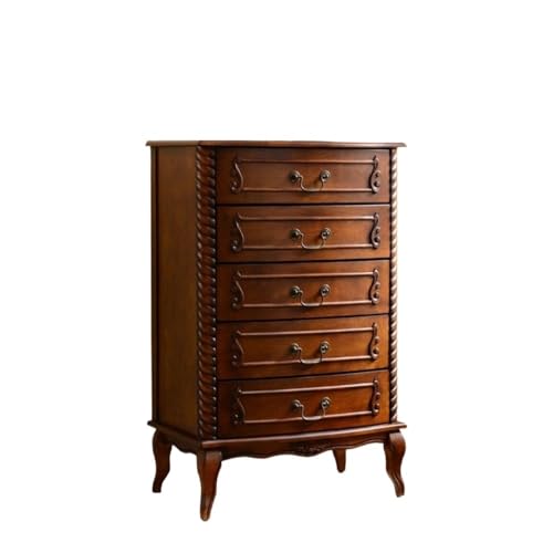 JUNCHENG1008 kommode Kommode mit 5 Schubladen – Holzkommode for Schlafzimmer – Kommode mit Metallgriff – Schrank-Organizer und Aufbewahrungsschrank for Flur, Eingangsbereich kommode Flur von JUNCHENG1008