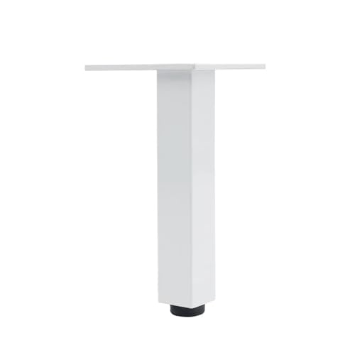 JUNCHENGBAO 4 STÜCKE Verstellbare Möbelbeine Metallstützfuß for Couchtisch Schrank Stuhl Sofa Bett Möbel Hardware Füße(Color:White 25cm) von JUNCHENGBAO