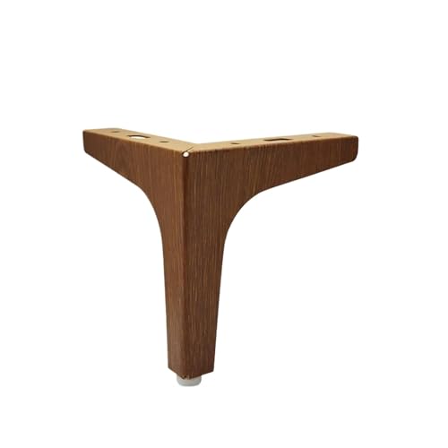 JUNCHENGBAO 4 Stück Holzmaserung Tischbeine for Möbel Schwarz Gold Sofabeine Bett Stuhl Schreibtisch Kommode Badezimmerschrank Ersatzfüße 10-17cm(Color:10cm) von JUNCHENGBAO