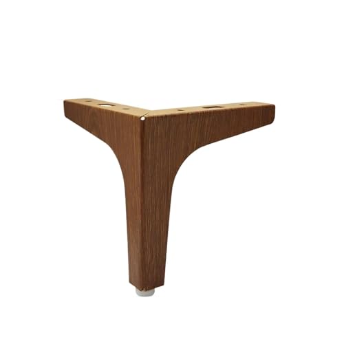JUNCHENGBAO 4 Stück Holzmaserung Tischbeine for Möbel Schwarz Gold Sofabeine Bett Stuhl Schreibtisch Kommode Badezimmerschrank Ersatzfüße 10-17cm(Color:13cm) von JUNCHENGBAO