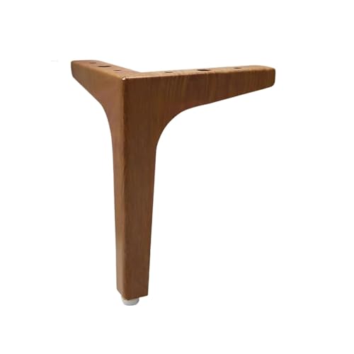 JUNCHENGBAO 4 Stück Holzmaserung Tischbeine for Möbel Schwarz Gold Sofabeine Bett Stuhl Schreibtisch Kommode Badezimmerschrank Ersatzfüße 10-17cm(Color:15cm) von JUNCHENGBAO