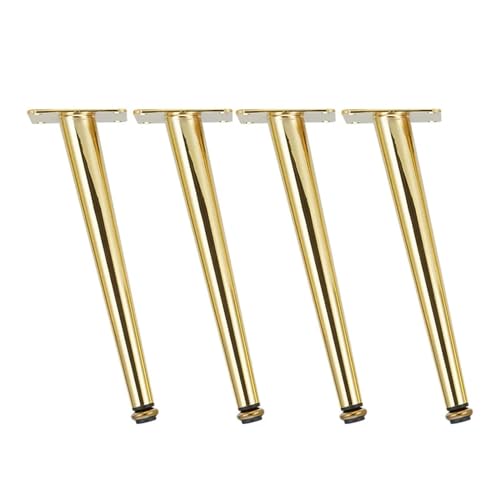 JUNCHENGBAO 4 Stück Möbelbeine Gold Schwarz Verstellbare konische Metallfüße for Tisch Sofa Schrank Schrank Hocker Stuhl Füße Zubehör(Color:Sloping 15CM) von JUNCHENGBAO