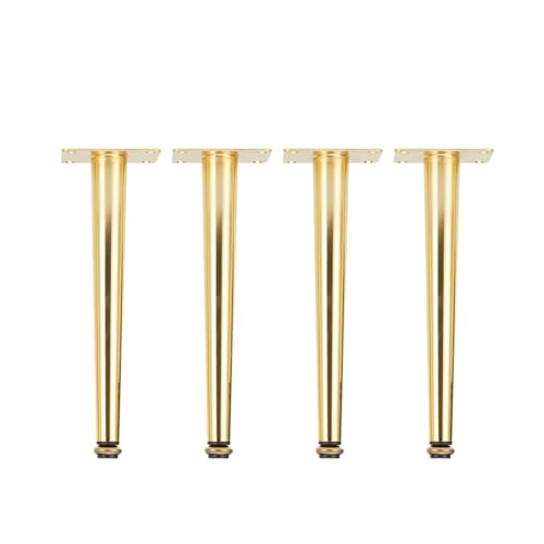 JUNCHENGBAO 4 Stück Möbelbeine Gold Schwarz Verstellbare konische Metallfüße for Tisch Sofa Schrank Schrank Hocker Stuhl Füße Zubehör(Color:Straight 15CM) von JUNCHENGBAO