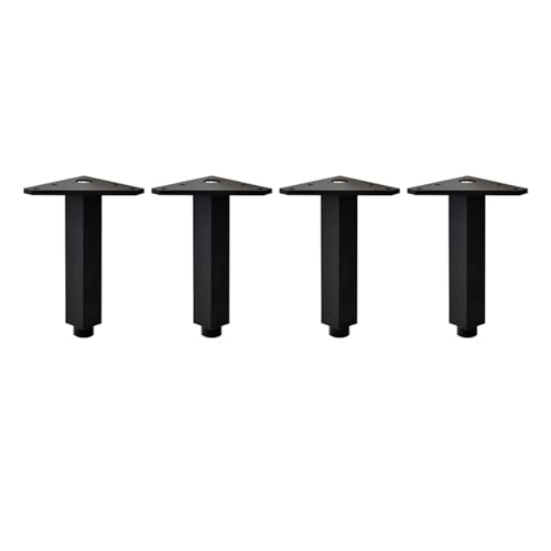 JUNCHENGBAO Möbelfüße, Schrankfüße, Schrank, Schrank, Tischbeine, Couchtisch, Bettbalken, Aluminium, Möbelstütze(Color:Triangle-Black,Size:6cm-4pcs) von JUNCHENGBAO