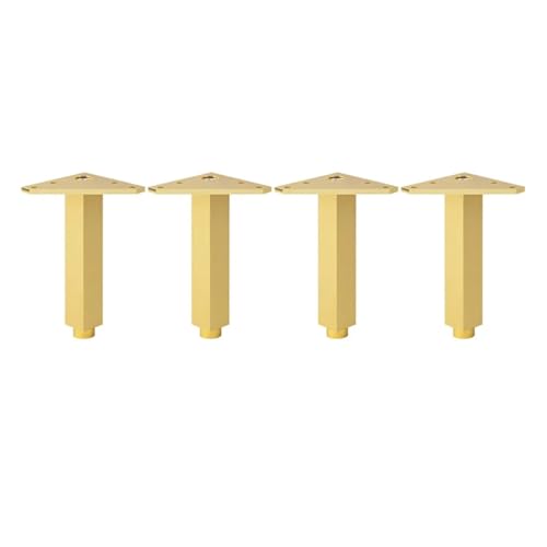 JUNCHENGBAO Möbelfüße, Schrankfüße, Schrank, Schrank, Tischbeine, Couchtisch, Bettbalken, Aluminium, Möbelstütze(Color:Triangle-Gold,Size:10cm-4pcs) von JUNCHENGBAO