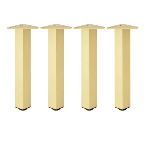 JUNCHENGBAO Verstellbare quadratische Schrankfüße, Möbelfüße aus Aluminium, Schrankfüße, Couchtischfüße, Säulenfüße, Stützfüße for Badezimmerschränke(Color:Gold-30cm) von JUNCHENGBAO