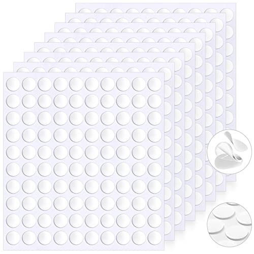 JUNEBRUSHS Doppelseitige Klebepads, 800 Stück Doppelseitige Klebepunkte 10mm Klebepunkte Transparent Rund Klebende Aufkleber Wasserdichte Klebepunkte für Ballon DIY Basteln von JUNEBRUSHS