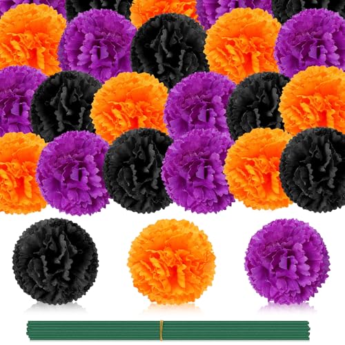 JUNEBRUSHS Ringelblumen-Blumenköpfe, mexikanische künstliche Ringelblumen-Blumen für Tag der Toten, Dekoration, Kranz, Girlande, Basteln, Diwali Dia De Los Muertos, Halloween, Heimdekoration, Orange JUNEBRUSHS Ringelblumen-Blumenköpfe, mexikanische künstliche Ringelblumen-Blumen für Tag der Toten, Dekoration, Kranz, Girlande, Basteln, Diwali Dia De Los Muertos, Halloween, Heimdekoration, Orange von JUNEBRUSHS