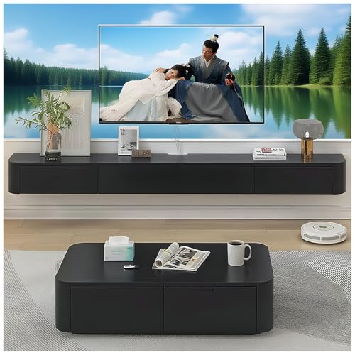 JUNFUNNLE Moderner TV Schrank 140CM Schwarz, TV Lowboard mit 2 Schubladen 1 Klappen Türen, Fernsehtisch mit Kabelmanagement, TV Tisch für Wohnzimmer und Esszimmer JUNFUNNLE Moderner TV Schrank 140CM Schwarz, TV Lowboard mit 2 Schubladen 1 Klappen Türen, Fernsehtisch mit Kabelmanagement, TV Tisch für Wohnzimmer und Esszimmer von JUNFUNNLE