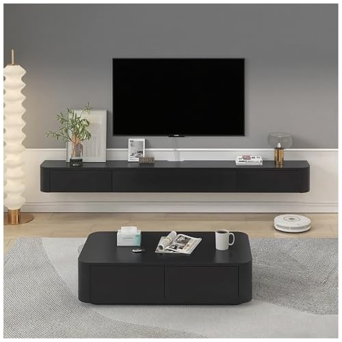 JUNFUNNLE Moderner TV Schrank 160CM Schwarz, TV Lowboard mit 2 Schubladen 1 Klappen Türen, Fernsehtisch mit Kabelmanagement, TV Tisch für Wohnzimmer und Esszimmer JUNFUNNLE Moderner TV Schrank 160CM Schwarz, TV Lowboard mit 2 Schubladen 1 Klappen Türen, Fernsehtisch mit Kabelmanagement, TV Tisch für Wohnzimmer und Esszimmer von JUNFUNNLE