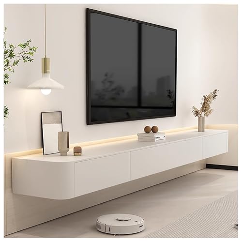 JUNFUNNLE TV Schrank Hängend 140 cm Weiß, Modernes TV Lowboard Hängend, mit Schubladen & Stauraum, Wandmontierte Medienkonsole, Kabelmanagement hochwertig JUNFUNNLE TV Schrank Hängend 140 cm Weiß, Modernes TV Lowboard Hängend, mit Schubladen & Stauraum, Wandmontierte Medienkonsole, Kabelmanagement hochwertig von JUNFUNNLE