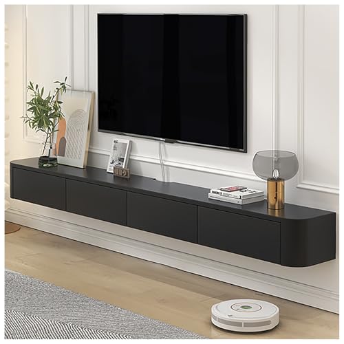 JUNFUNNLE TV Schrank Hängend 220cm Schwarz, Modernes TV Lowboard Hängend, mit Schubladen & Stauraum, Wandmontierte Medienkonsole, Kabelmanagement hochwertig JUNFUNNLE TV Schrank Hängend 220cm Schwarz, Modernes TV Lowboard Hängend, mit Schubladen & Stauraum, Wandmontierte Medienkonsole, Kabelmanagement hochwertig von JUNFUNNLE