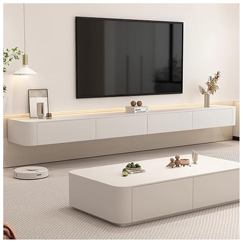 JUNFUNNLE TV Schrank Hängend 300 cm Weiß, Modernes TV Lowboard Hängend, mit Schubladen & Stauraum, Wandmontierte Medienkonsole, Kabelmanagement hochwertig JUNFUNNLE TV Schrank Hängend 300 cm Weiß, Modernes TV Lowboard Hängend, mit Schubladen & Stauraum, Wandmontierte Medienkonsole, Kabelmanagement hochwertig von JUNFUNNLE