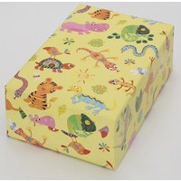JUNG SCHÖNER VERPACKEN Geschenkpapier 50 cm  x 20 m gelb/bunt von JUNG SCHÖNER VERPACKEN