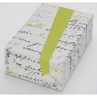 JUNG SCHÖNER VERPACKEN Geschenkpapier 50 cm  x 20 m weiß/hellgrün von JUNG SCHÖNER VERPACKEN