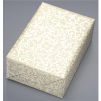 JUNG SCHÖNER VERPACKEN Geschenkpapier 50 cm  x 50 m beige/gold von JUNG SCHÖNER VERPACKEN