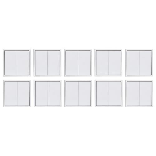 10x JUNG Serie LS Komplett-Set Schneeweiß: 505U Wippschalter Serien + LS995WWM Wippe + LS981WWM Rahmen 1fach von JUNG