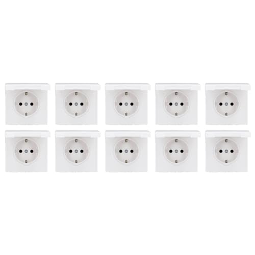 10x Jung LS1520KLWW SCHUKO Steckdose m.Klappdeckel Alpinweiß Serie LS von JUNG