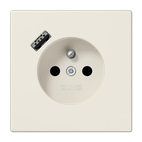 Französische/belgische USB-A LS Steckdose weiß (Referenz: Jung LS1520F-18A) von JUNG