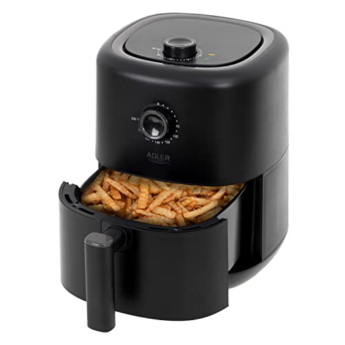 JUNG ADLER AD6310 Airfryer Heißluftfritteuse 3L, Fritteuse 30 min. Timer, automatische Abschaltung, 1300W, Friteuse, Heissluftfriteuse - 23 x 29 x 31,5 cm von JUNG