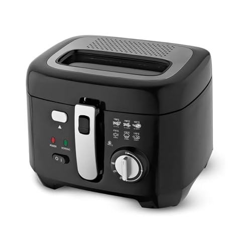 JUNG MS4908 2,5L Fritteuse mit Öl, leistungsstarke 1800W Friteuse, Antihaft-Frittierbehälter, Temperaturregler, Frittierkorb mit Hubfunktion, Filterdeckel, kompakte Küchenfritteuse JUNG MS4908 2,5L Fritteuse mit Öl, leistungsstarke 1800W Friteuse, Antihaft-Frittierbehälter, Temperaturregler, Frittierkorb mit Hubfunktion, Filterdeckel, kompakte Küchenfritteuse von JUNG