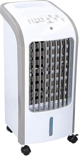 JUNG TVE26 Mobile Klimaanlage mit Verdunstungskühlung, Klimagerät, Energieeffizienter Luftkühler ohne Abluftschlauch, Mobiles Raumkühlgerät mit 4L Wassertank, Leiser Ventilator für Räume bis 35 m² von JUNG