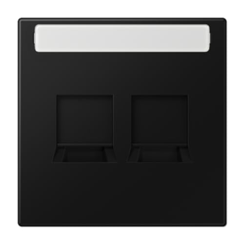 Jack 2T inscr LS Modulplatte schwarz matt (Referenz: Jung LS1969-25NAWESWM) von JUNG