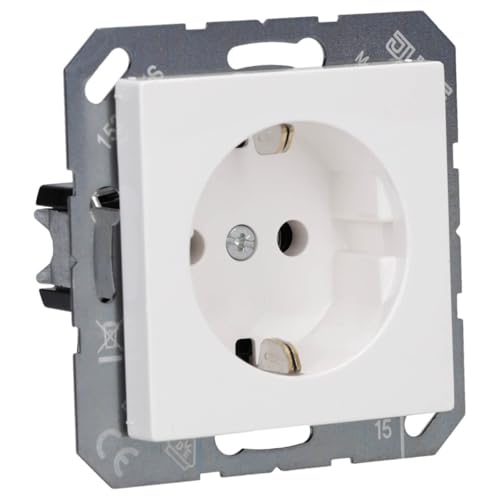 Jung 1520 BF WW Schuko Steckdose 16 A 250 V bruchsicher Serie A alpinweiß von JUNG