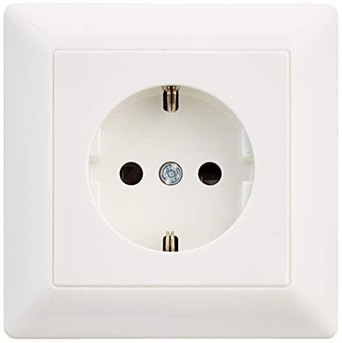 Jung 1520 KI WW Schuko Steckdose 16 A 250 V mit Berührungsschutz Serie AS 500 alpinweiß von JUNG
