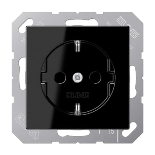 Jung 1520 SW Schuko Steckdose 16 A 250 V Serie A schwarz 250 V von JUNG