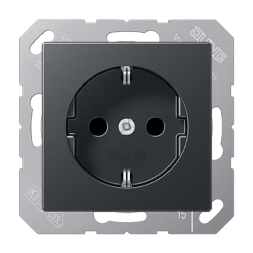 Jung Schuko Steckdose 16 A 250 V Bruchsicher Serie A anthrazit Matt, 1 Stück, A 1520 BF ANM Jung Schuko Steckdose 16 A 250 V Bruchsicher Serie A anthrazit Matt, 1 Stück, A 1520 BF ANM von JUNG
