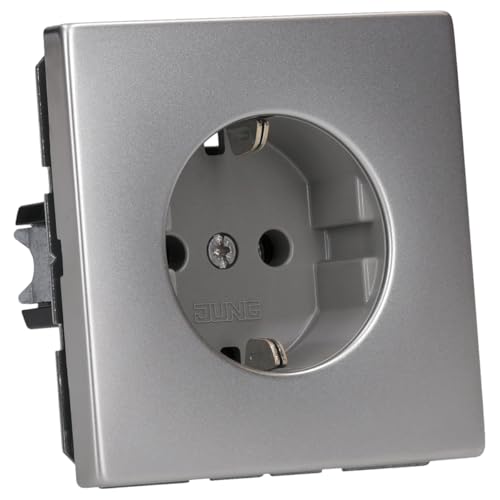 Jung AL 1520 D Schuko Steckdose 16 A 250 V Serie LS edelstahl von JUNG