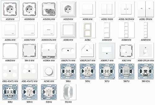 Jung AS500 alpinweiß, Schalter & Steckdosen - Set Auswahl von JUNG