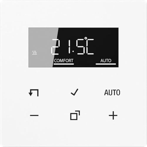 JUNG BTLS1791WW Home Raumthermostat-Display Glas Alpinweiß von JUNG