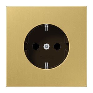 Jung ME 1520 KI C Schuko Steckdose 16 A 250 V mit Berührungsschutz Serie LS Messing Classic von JUNG