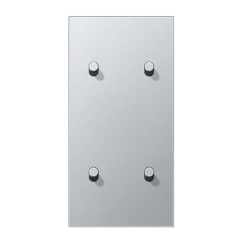 Vertikale Platte 2 x 4 pal. Zylinder 1912, Farbe Aluminium (Referenz: Jung AL12-25R0) von JUNG