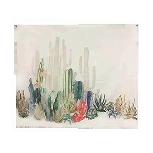 JUNGEN Kaktus Wandteppich Baumwolle Strandtuch Tapisserie Tischdecke Wandbenhang Deko, 150 x 130 cm von JUNGEN