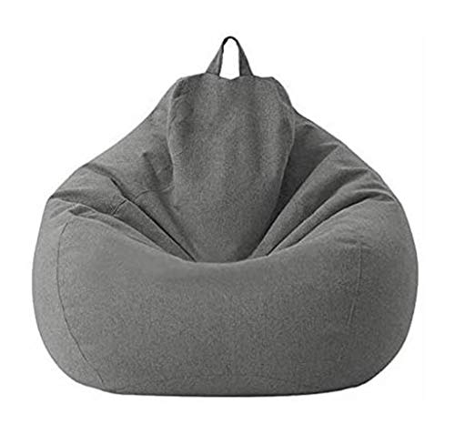 JUNGEN Sitzsack Stühle Sofabezug Baumwoll Leinen Liege Sitzsack Loungesitz Sitzsack Pouf Puff Couch Tatami für Spielzimmer Schlafzimmer(ohne Füllung) von JUNGEN