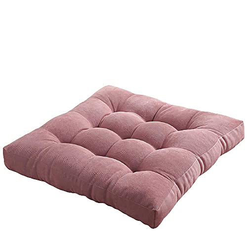 JUNGEN Stuhlkissen Outdoor 50×50cm Rosa Gartenstuhlauflagen Sitzkissen für Gartenstuhl Kissen Auflage Polster Stuhlauflage Sitzpolster Quadratisches Sitzauflage für Outdoor Garten Bürostühle von JUNGEN