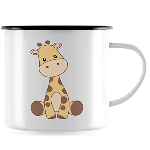 JUNIWORDS Emaille-Tasse, Giraffe, Schwarzer Tassenrand JUNIWORDS Emaille-Tasse, Giraffe, Schwarzer Tassenrand von JUNIWORDS