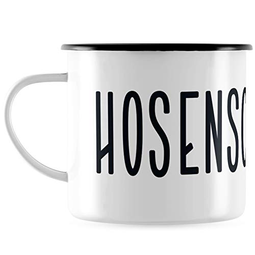JUNIWORDS Emaille-Tasse, Hosenscheißer, Schwarzer Tassenrand JUNIWORDS Emaille-Tasse, Hosenscheißer, Schwarzer Tassenrand von JUNIWORDS